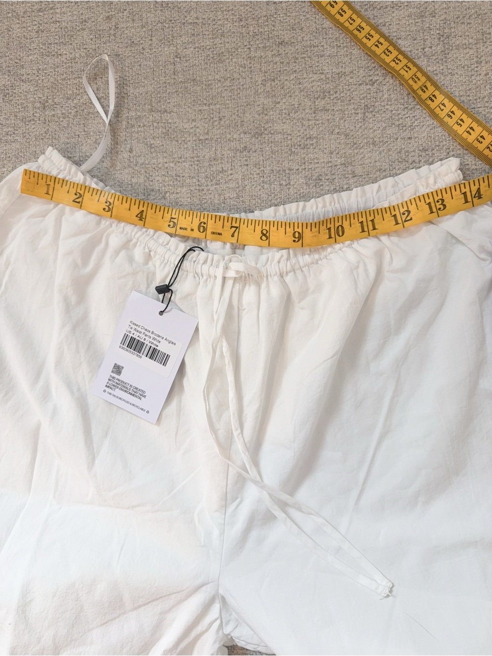 NWT Kissed Chaos Broderie Anglais Tie Waist Pants White US 4 Princess Polly - Picture 3 of 6